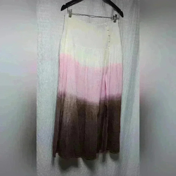 Asos Design 💯 cotton Tricolor Maxi Skirt. Ladies  size 8 - Picture 3 of 7